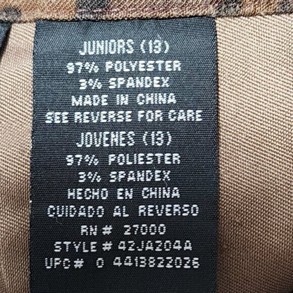 No Boundaries Leopard Print Stretch High Rise Bootcut Pants - Picture 7 of 7